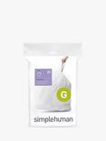 simplehuman Bin Liners, Code G, Pack of 20