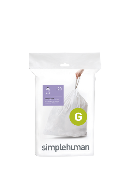 Simplehuman Bin Liners, Code G, Pack of 20, 