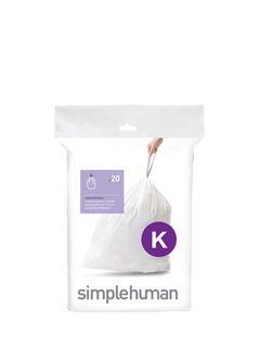 Simplehuman Bin Liners, Code K, Pack of 20