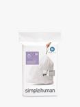 simplehuman Bin Liners, Size N, Pack of 20