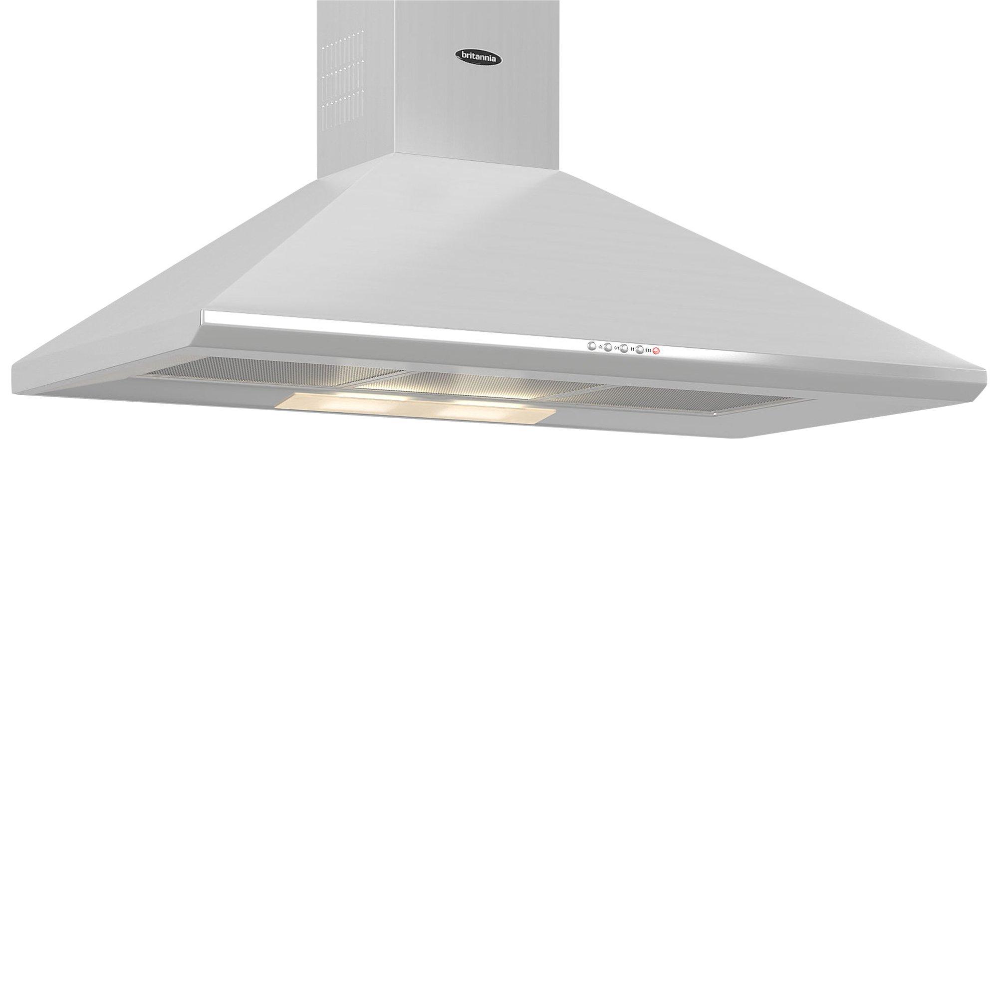 Britannia K240-90-S Chimney Cooker Hood, Stainless Steel