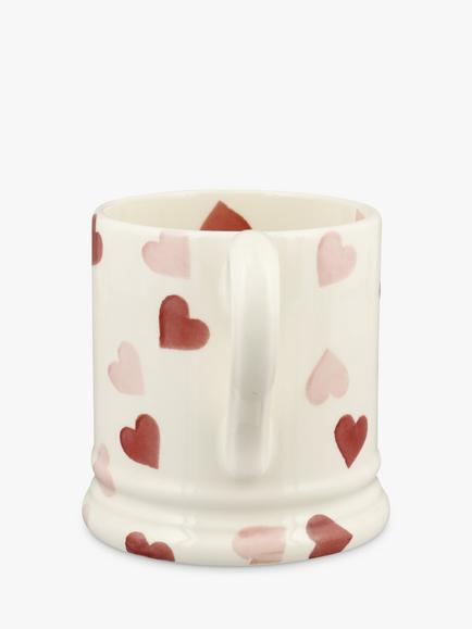 Emma Bridgewater Pink Hearts Mug, Pink, 300ml - view 2, Pink