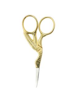 John Lewis Stork Embroidery Scissors, 9cm, Gold