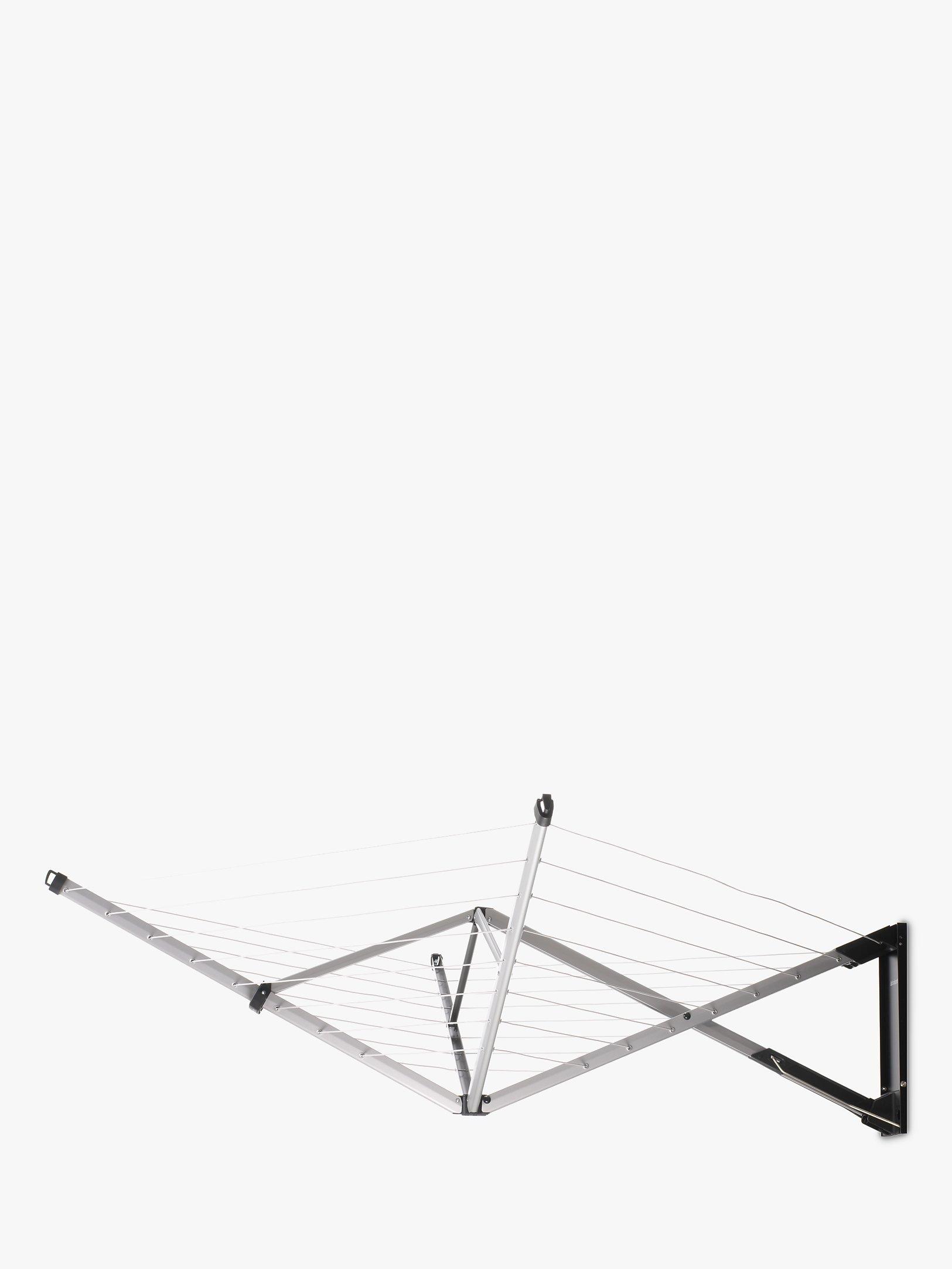 Brabantia WallFix Wall Mounted Clothes Outdoor Airer Washing Line, Silver