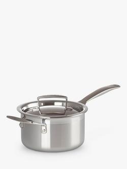 Le Creuset 3-Ply Stainless Steel Saucepan Set, 3-Piece - view 2, 