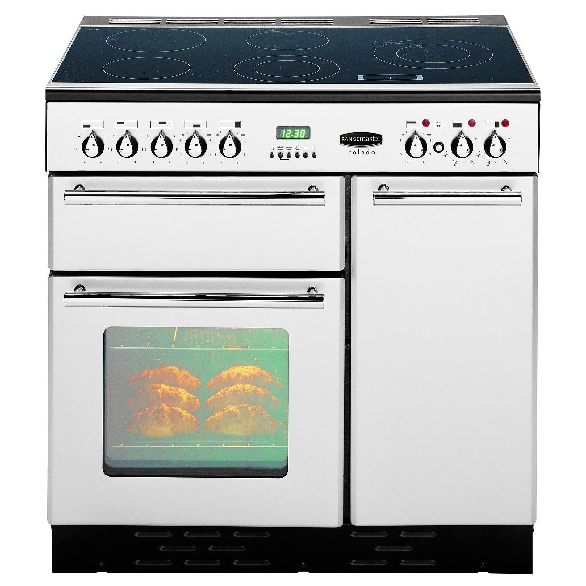 Rangemaster Toledo 90 Electric Range Cooker, Stainless Steel
