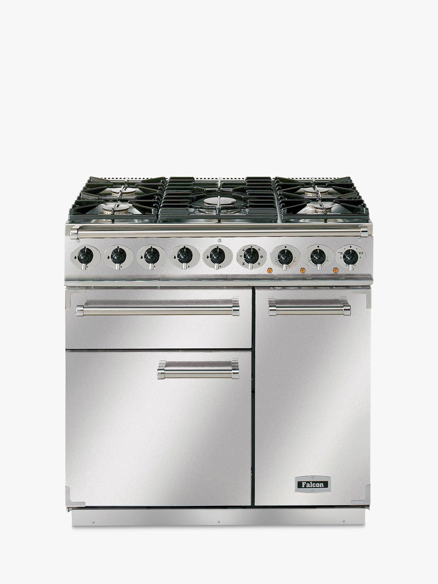 Falcon 900 Deluxe Dual Fuel Range Cooker, Stainless Steel