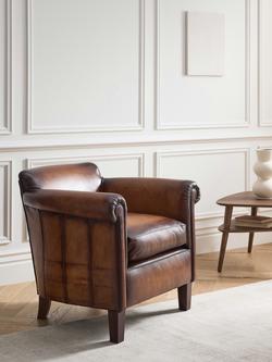 John Lewis Camford Leather Armchair, Buffalo Antique - view 2, Buffalo Antique