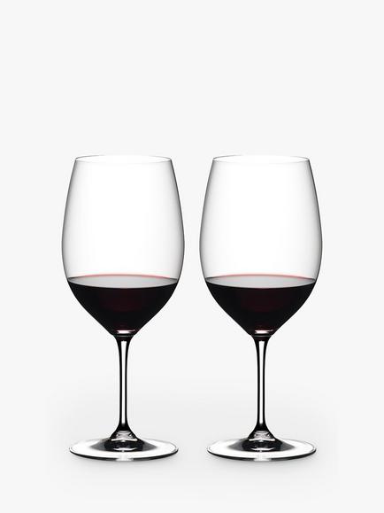 RIEDEL Vinum Bordeaux Red Wine Glasses, Set of 2 - view 2, Clear