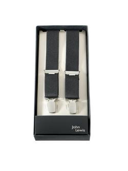 John Lewis Narrow Braces, One Size, Black