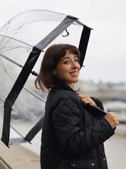Fulton L041 Birdcage Domed Umbrella - view 2, Black