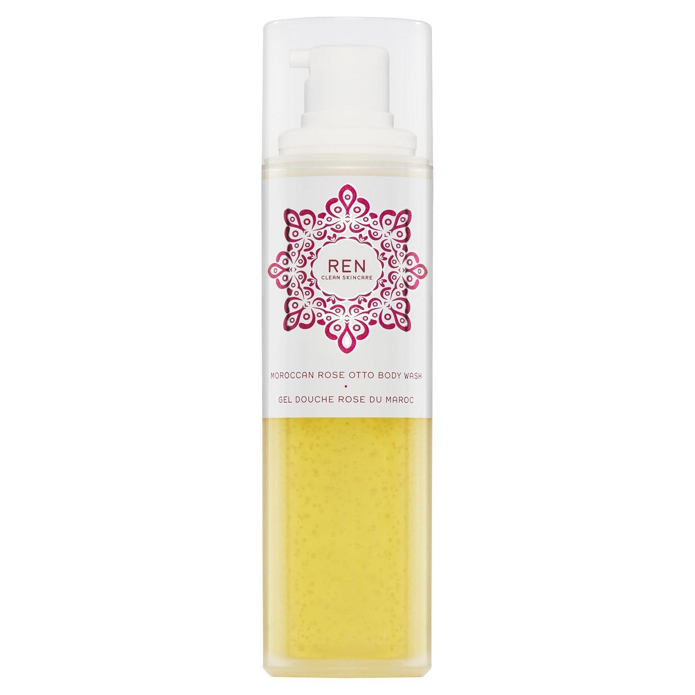 Product image 1 of 1, which shows REN Clean Skincare Moroccan Rose Otto Body Wash, 200ml