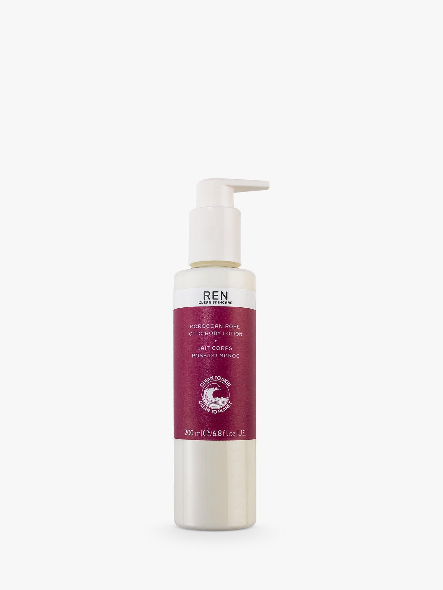 Product image 1 of 5, which shows REN Clean Skincare Moroccan Rose Otto Body Lotion, 200ml