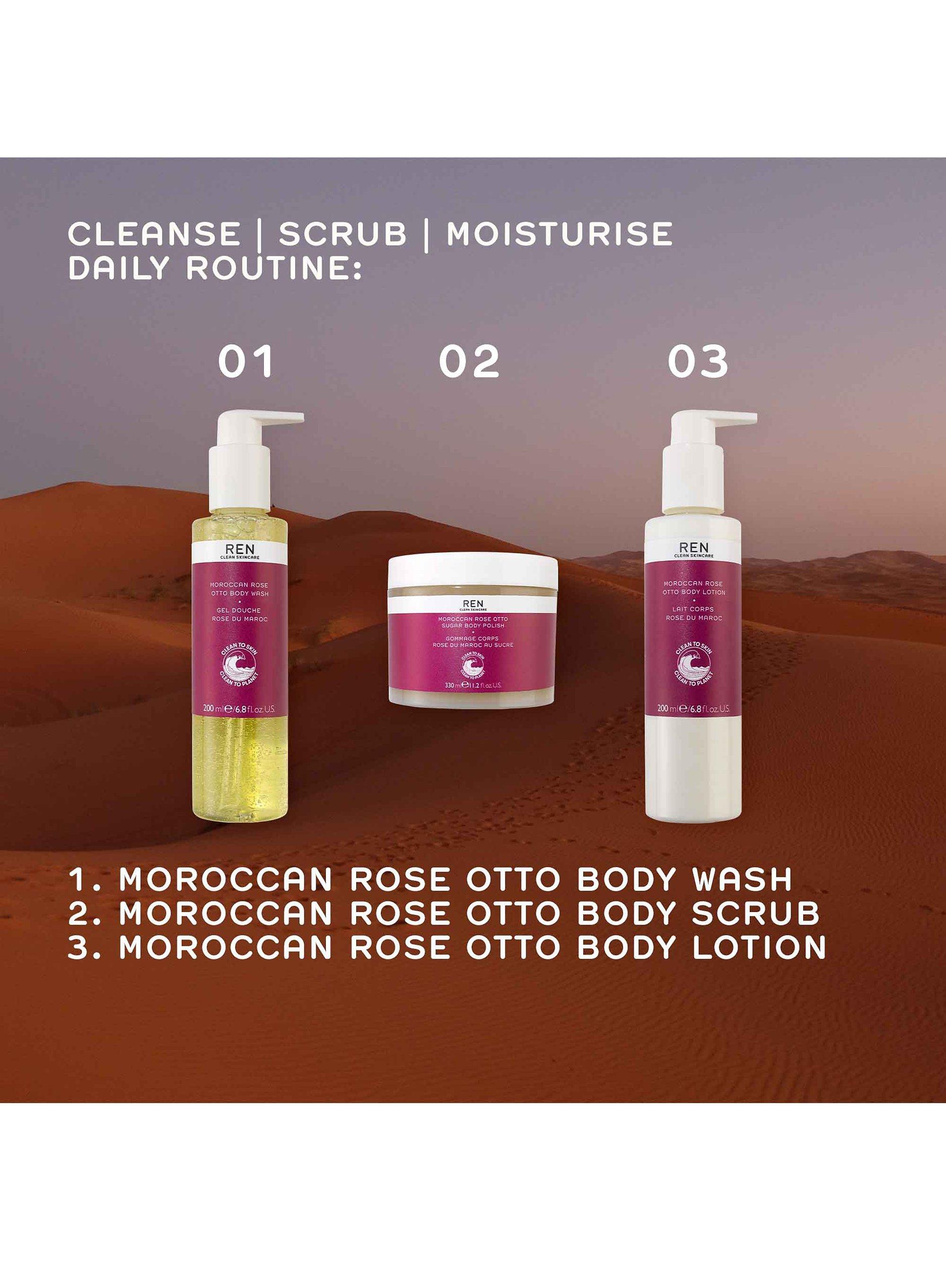 Product image 4 of 5, which shows REN Clean Skincare Moroccan Rose Otto Body Lotion, 200ml