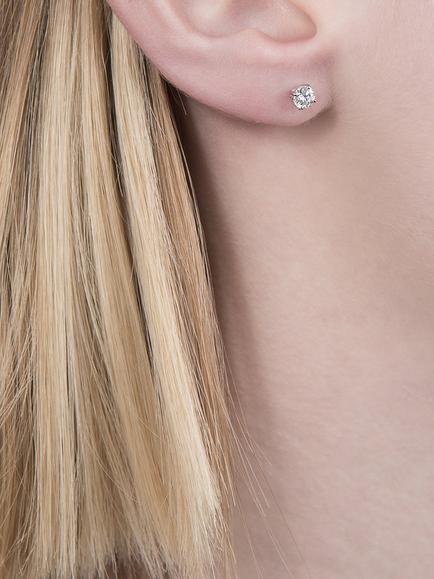 E.W Adams Diamond Stud Earrings, 0.50 Carat - view 2, 
