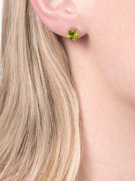 E.W Adams Peridot Stud Earrings - view 2, Green