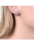E.W Adams White Gold Aquamarine Stud Earrings
