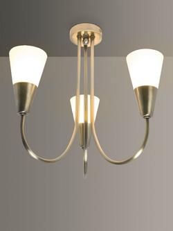 John Lewis Lulu 3 Arm Ceiling Light, Brass