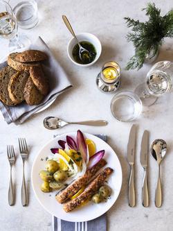 Robert Welch Stanton Dessert Spoon - view 2, Stainless Steel