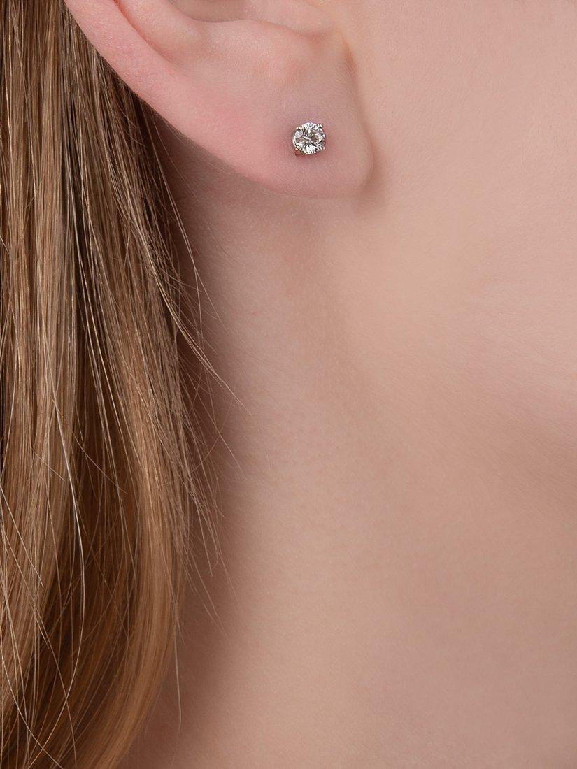 Product image 2 of 4, which shows E.W Adams White Gold Diamond Stud Earrings