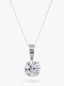 E.W Adams 18ct White Gold Diamond Pendant Necklace, 