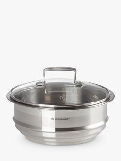 Le Creuset Stainless Steel Multi-Steamer with Glass Lid, 22cm, 