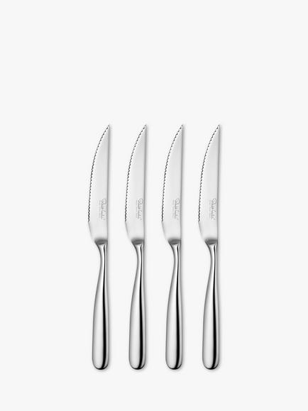 Robert Welch Stanton Bright Stainless Steel Steak Knives, Set of 4, Stainless Steel