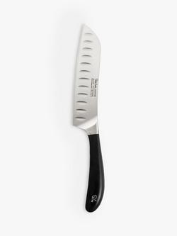 Robert Welch Signature Stainless Steel Santoku Knife, 17cm, Silver/Black