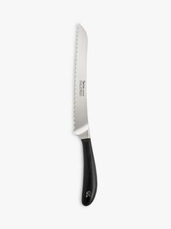 Robert Welch Signature Stainless Steel Bread Knife, 22cm, Silver/Black