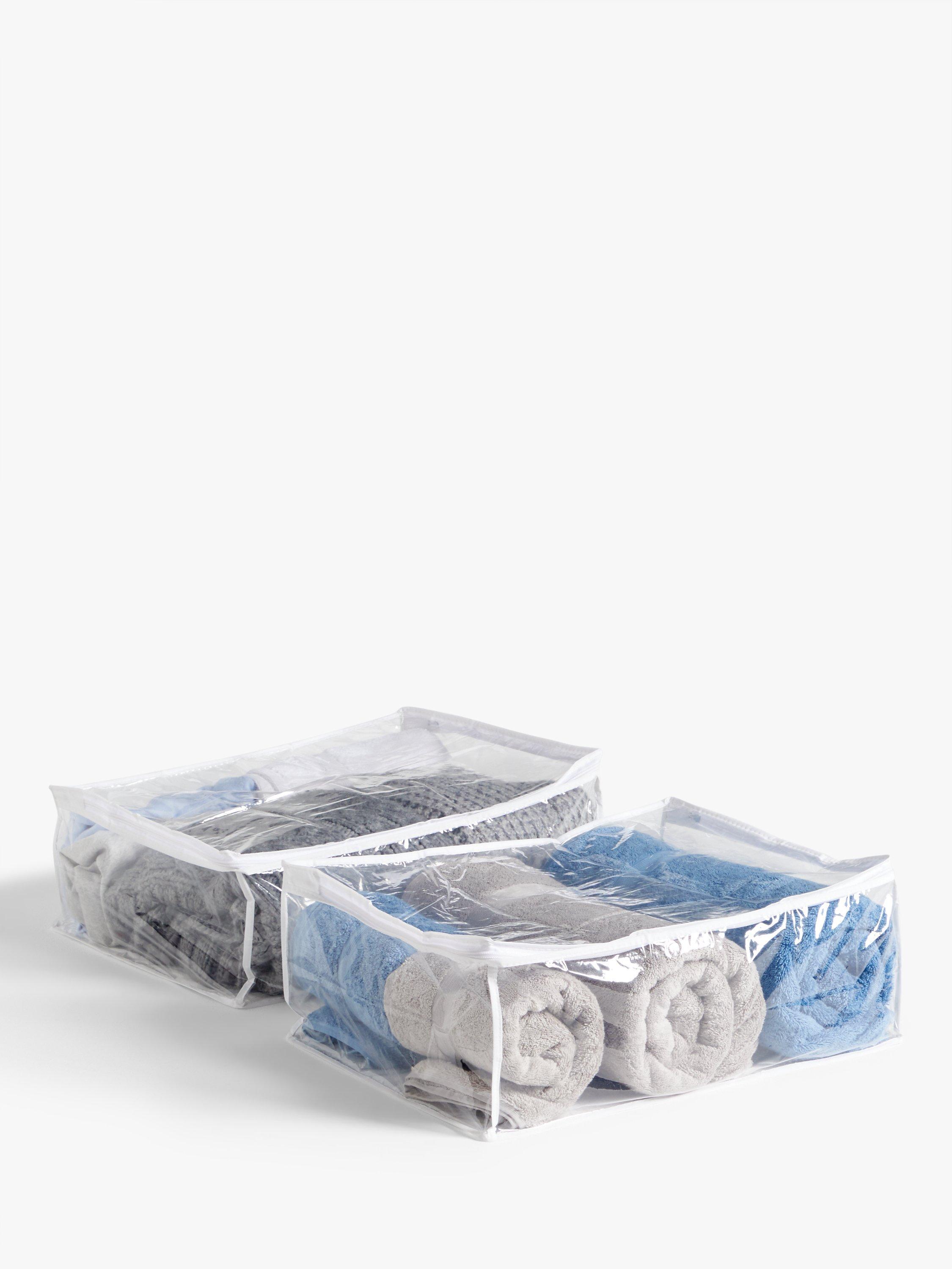 John Lewis Transparent Blanket Bags, Pack of 2