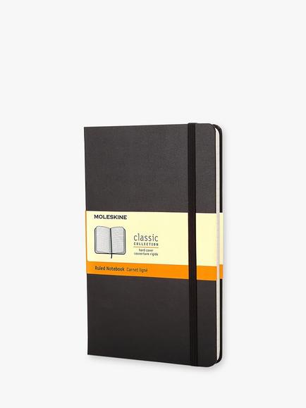 Moleskine Pocket Sized Hard Cover Ruled Notebook, Black