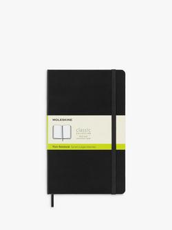 Moleskine Large Plain Hard Cover Notebook, Black