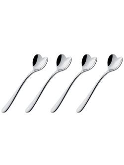 Alessi Heart Espresso Spoons, Set of 4, Sliver