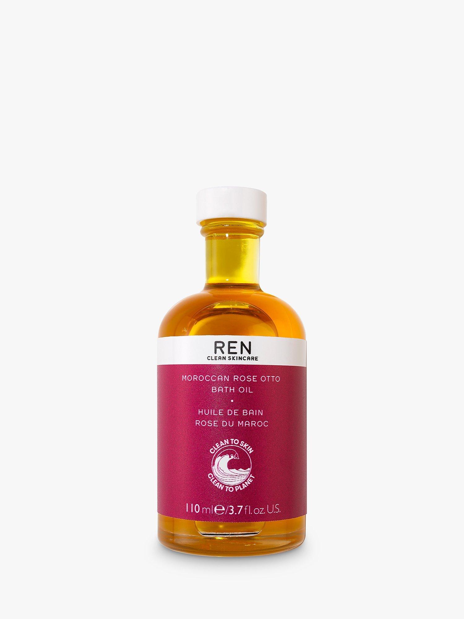Product image 1 of 5, which shows REN Clean Skincare Moroccan Rose Otto Bath Oil, 100ml