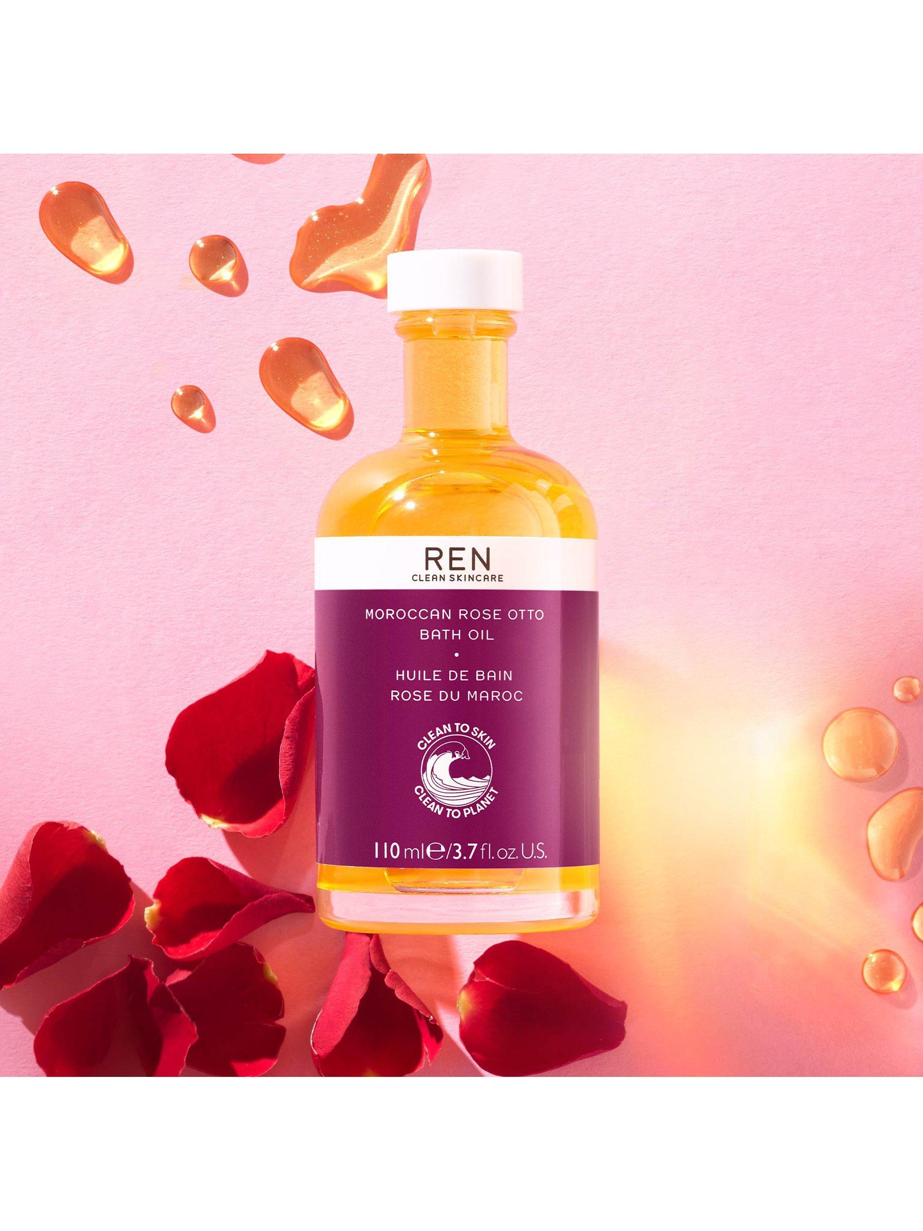 Product image 2 of 5, which shows REN Clean Skincare Moroccan Rose Otto Bath Oil, 100ml