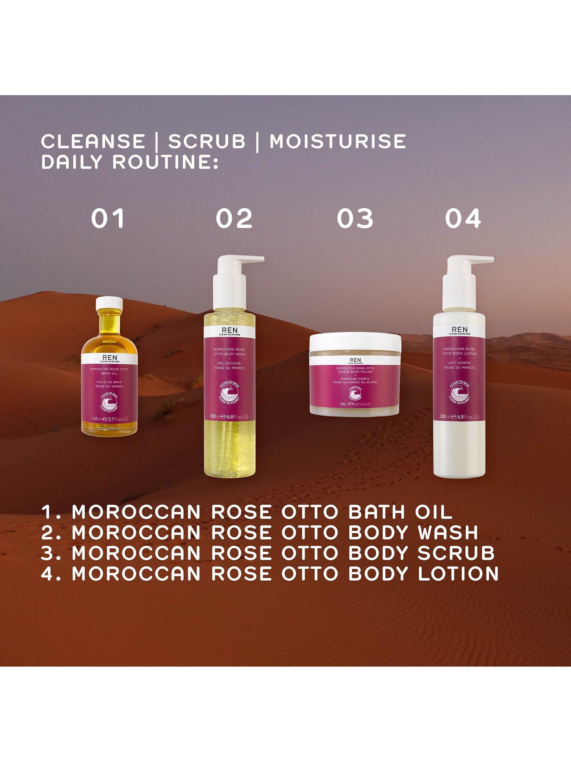 Product image 4 of 5, which shows REN Clean Skincare Moroccan Rose Otto Bath Oil, 100ml