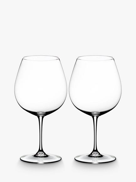 RIEDEL Vinum Pinot Noir Red Wine Glasses, Set of 2, Clear