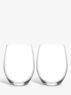 RIEDEL 'O' Stemless Cabernet/Merlot Red Wine Glasses, 600ml, Set of 2, Clear