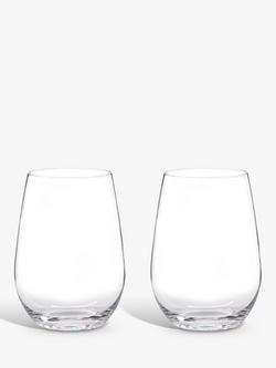 RIEDEL 'O' Riesling/ Sauvignon Stemless Glass, Set of 2, 355ml, Clear, Clear