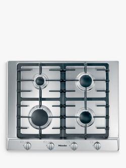 Miele KM2010 Gas Hob, Stainless Steel, Stainless Steel