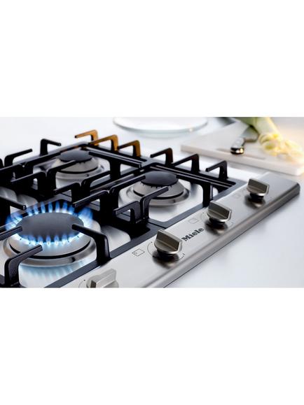 Miele KM2010 Gas Hob, Stainless Steel - view 2, Stainless Steel