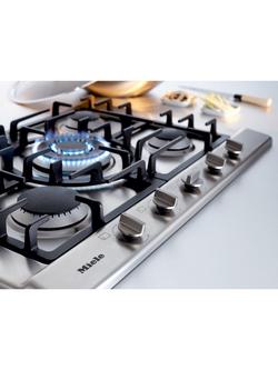 Miele KM2032 75cm Gas Hob, Stainless Steel - view 2, Stainless Steel