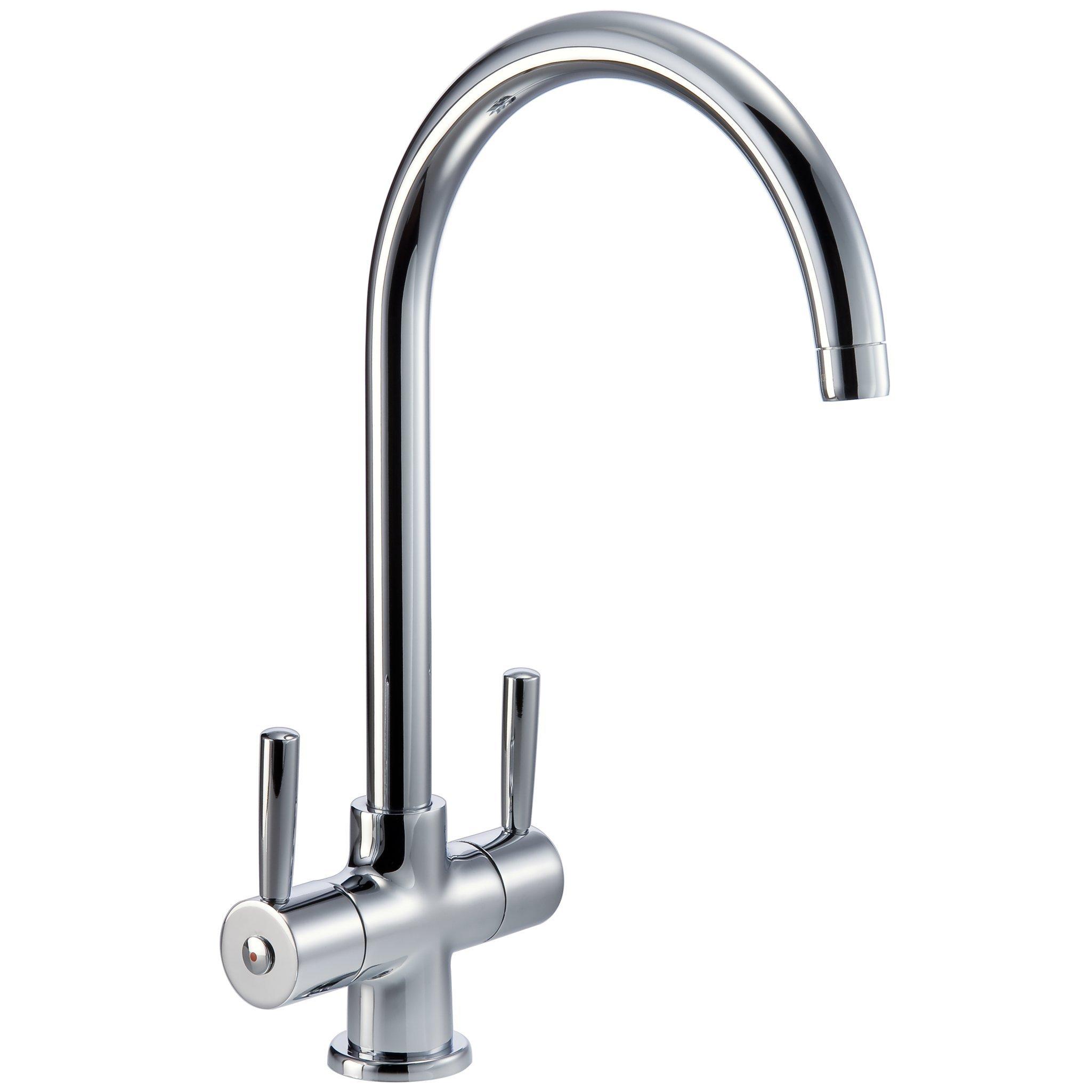 John Lewis Curve 2 Lever Kitchen Tap