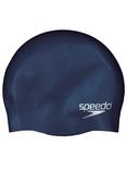 Speedo Plain Silicone Swim Cap, Junior, Navy