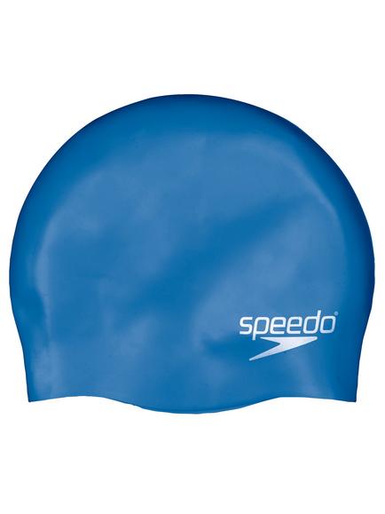 Speedo Plain Silicone Swim Cap, Junior, Royal Blue, Royal Blue