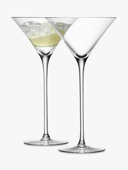 LSA International Bar Collection Cocktail Glasses, Set of 2, 275ml, Clear