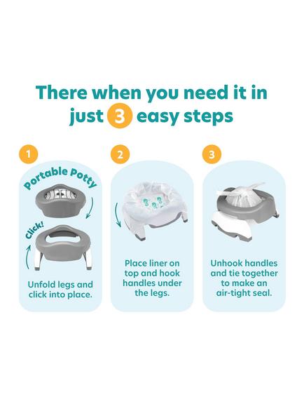 Potette Plus Convertible Travel Potty, White/Blue - view 2, 