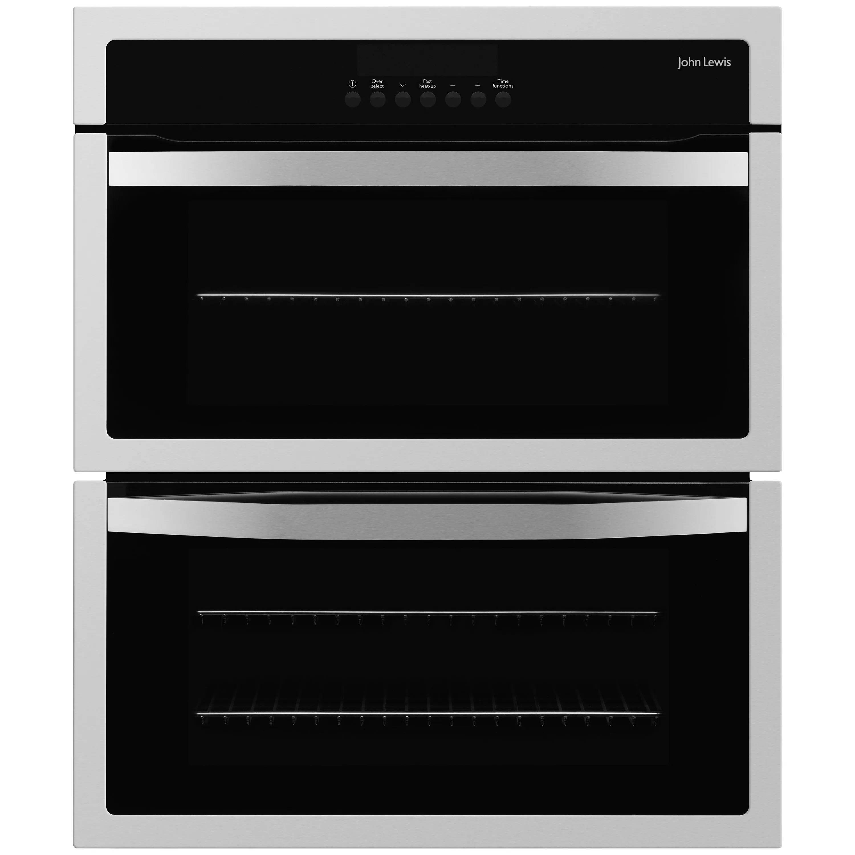 John Lewis JLBIDU712 Double Built Under Electric Oven Stainless Steel