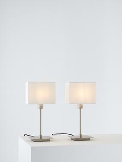 John Lewis Ruby Table Lamps, Set of 2, Nickel