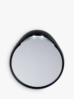 Tweezermate 10x Lighted Mirror, Silver, Black